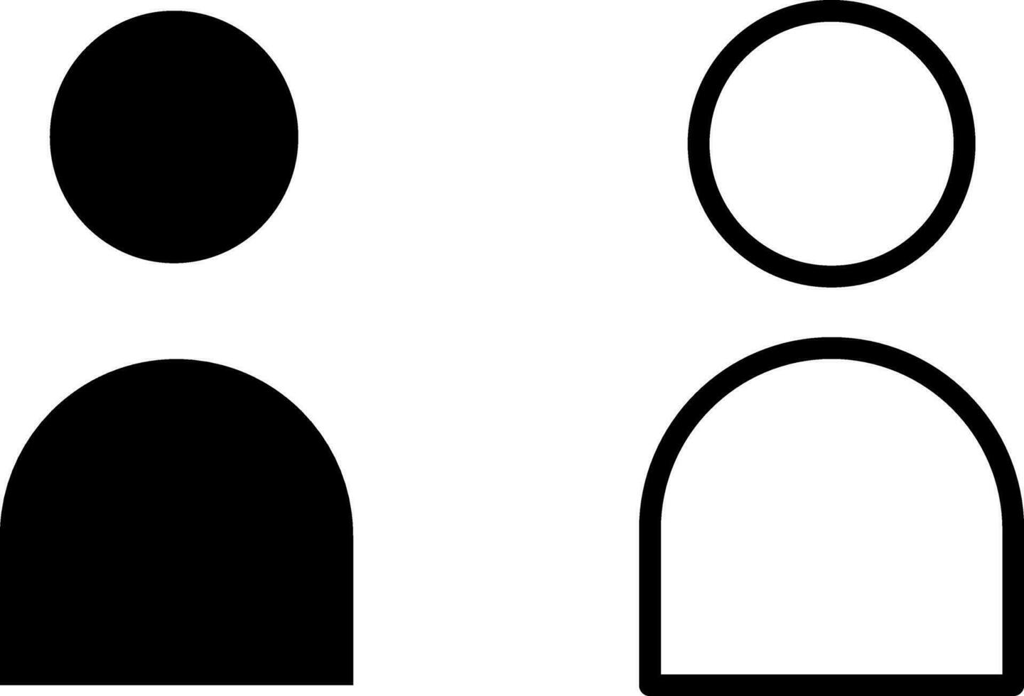 user icon, person profile sign symbol, glyph and line style. Vector illustration
