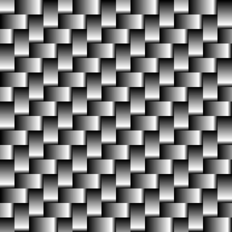 Carbon fiber seamless pattern. Abstract gray background texture vector illustration. Square structure metal sheet.