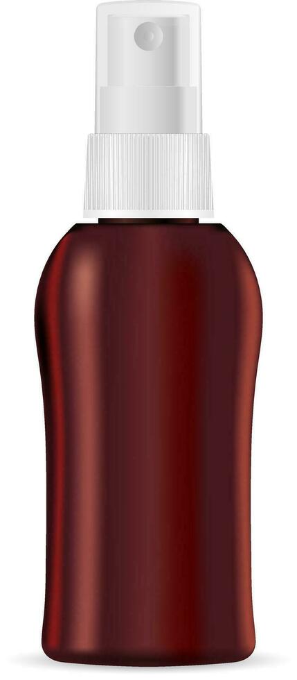 Moisturized spray cosmetic bottle mock up. Vector illustration. Blank template for your design. Dispenser spray lid container.