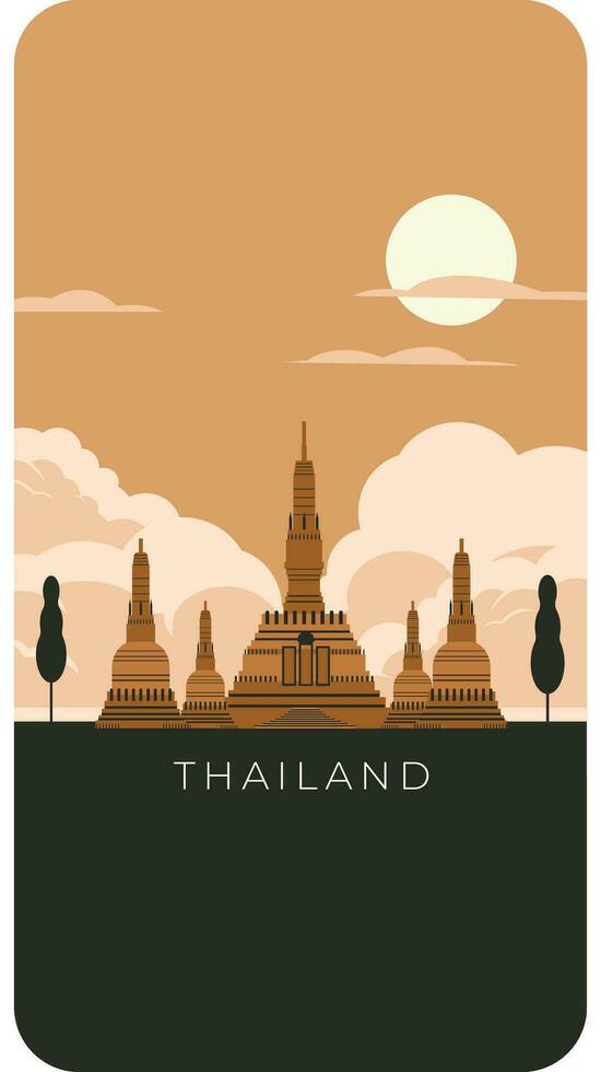 Tailandia templo antecedentes vector