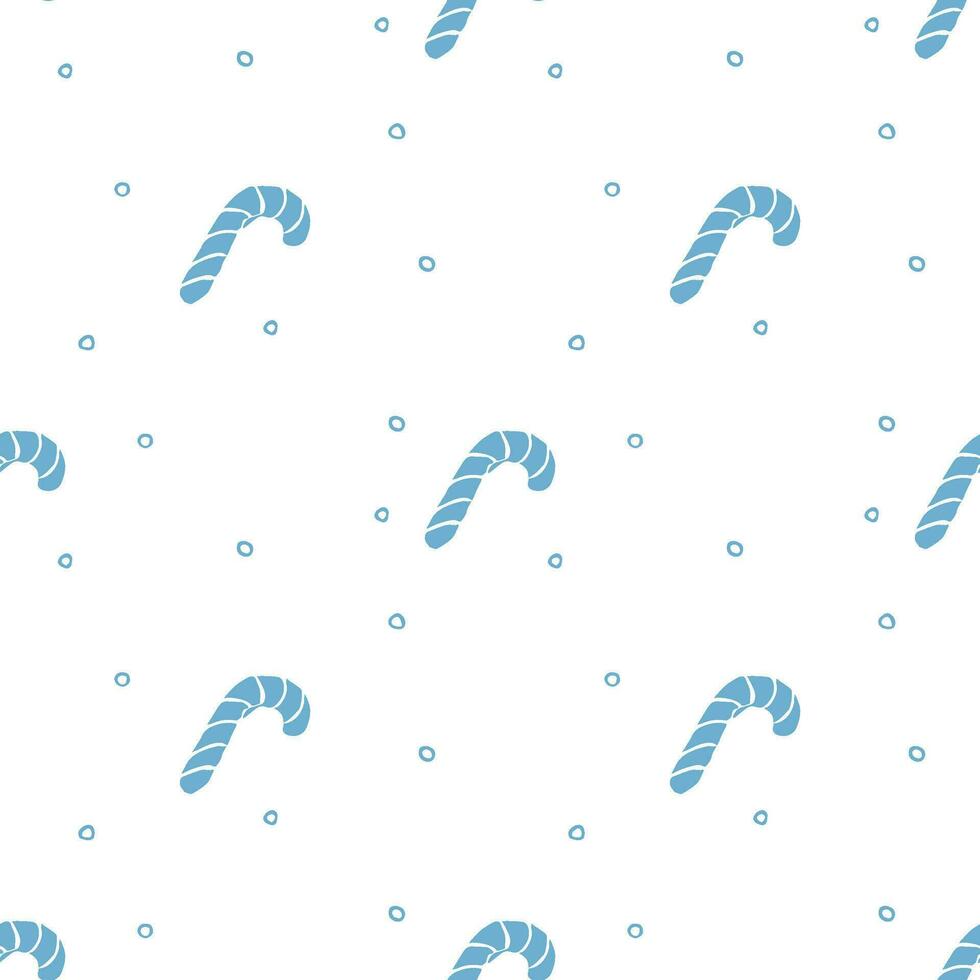 Seamless christmas pattern. New year background. Doodle illustration with christmas icons vector