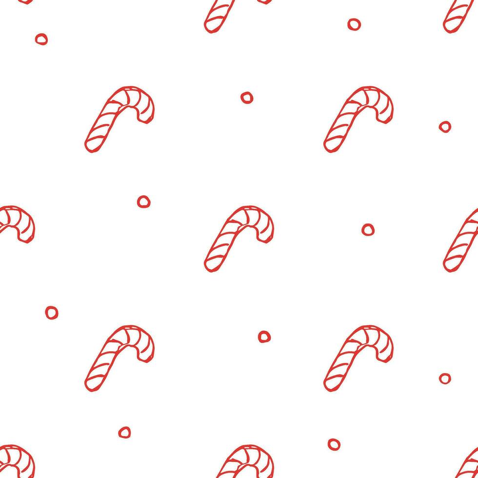 Seamless christmas pattern. New year background. Doodle illustration with christmas icons vector