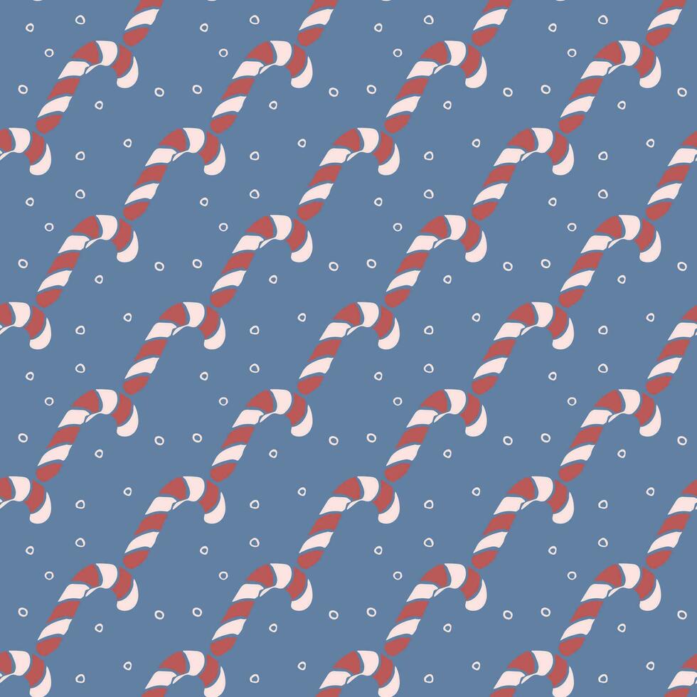 Seamless christmas pattern. New year background. Doodle illustration with christmas icons vector