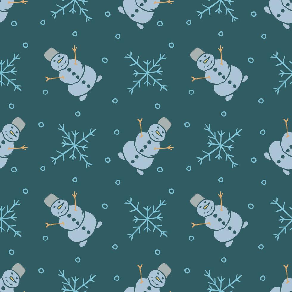 Seamless christmas pattern. New year background. Doodle illustration with christmas icons vector