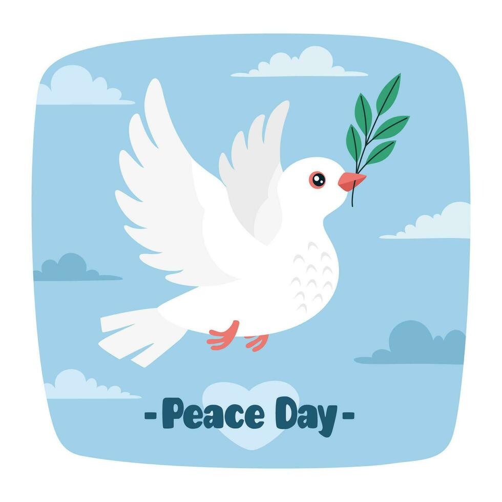 Vector Drawing Of Peace Dove