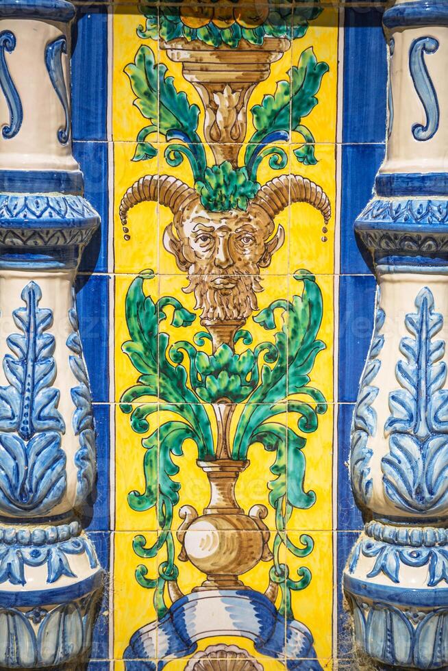 Ceramic Bridge inside Plaza de Espana in Seville, Spain. photo