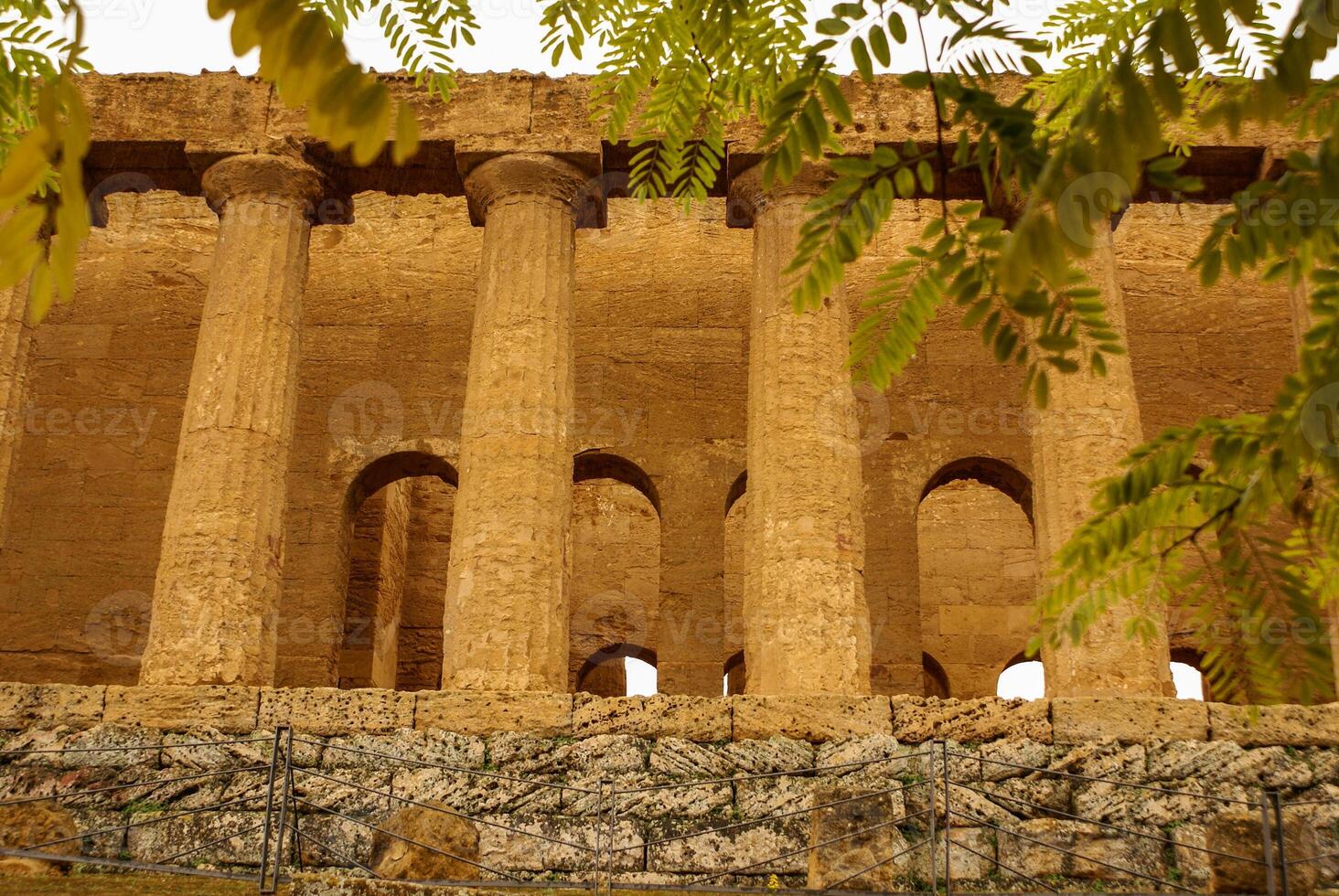 The ruins of Temple of Concordia, Valey of temples, Agrigento, Sicily, Italy photo