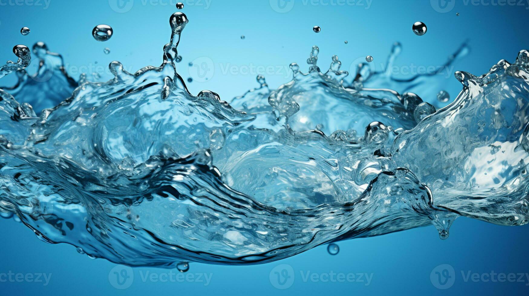 AI generated water splash background photo