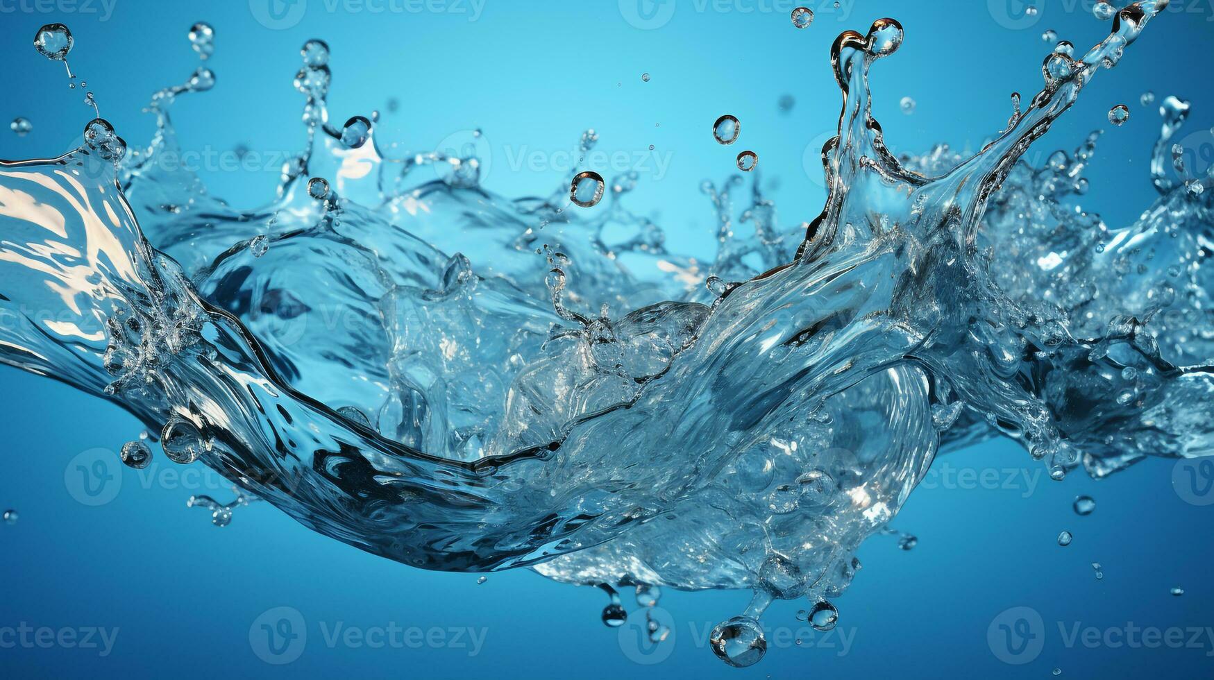 AI generated water splash background photo