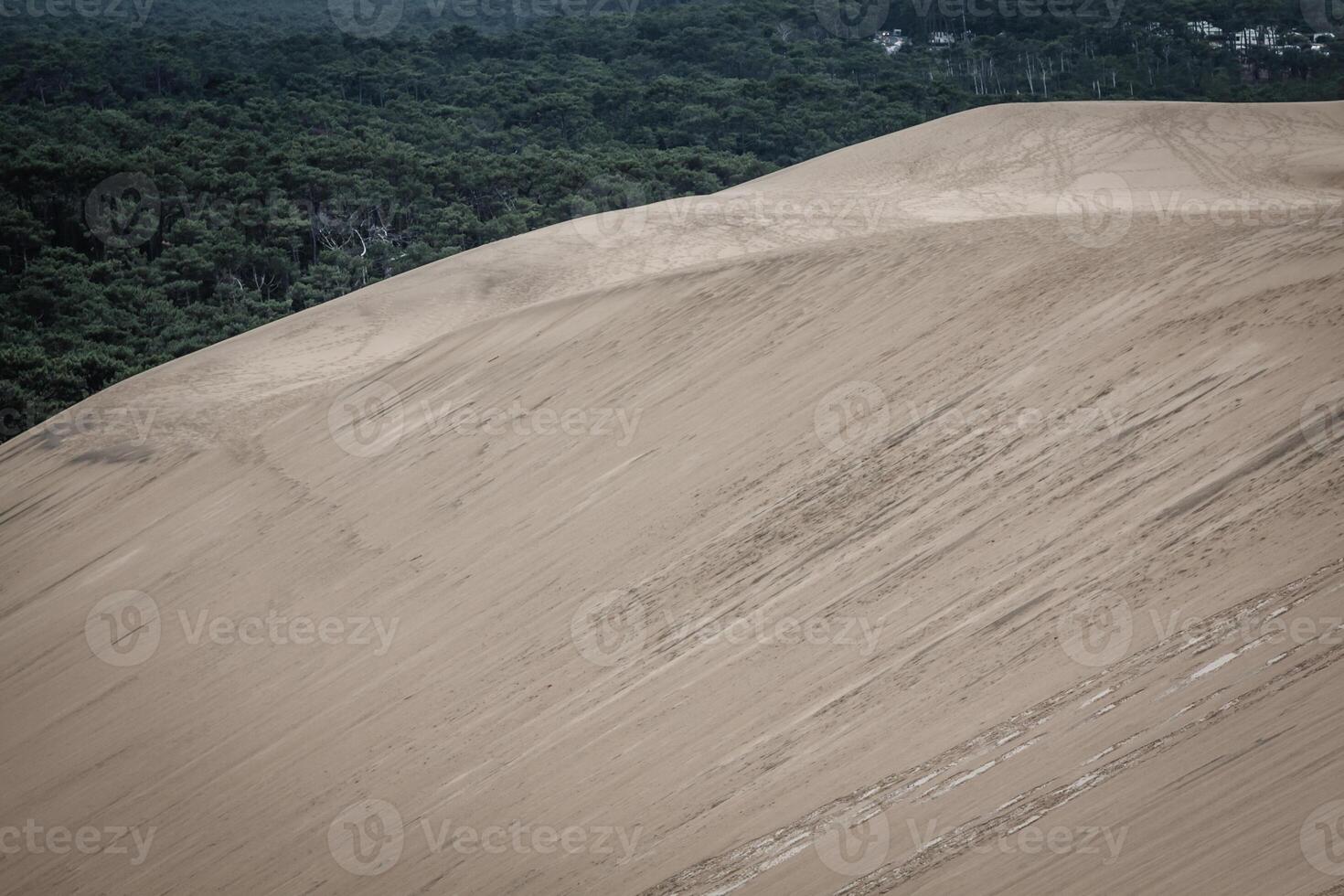 View from Dune of Pilat the largest sand dune in Europe, Aquitaine
