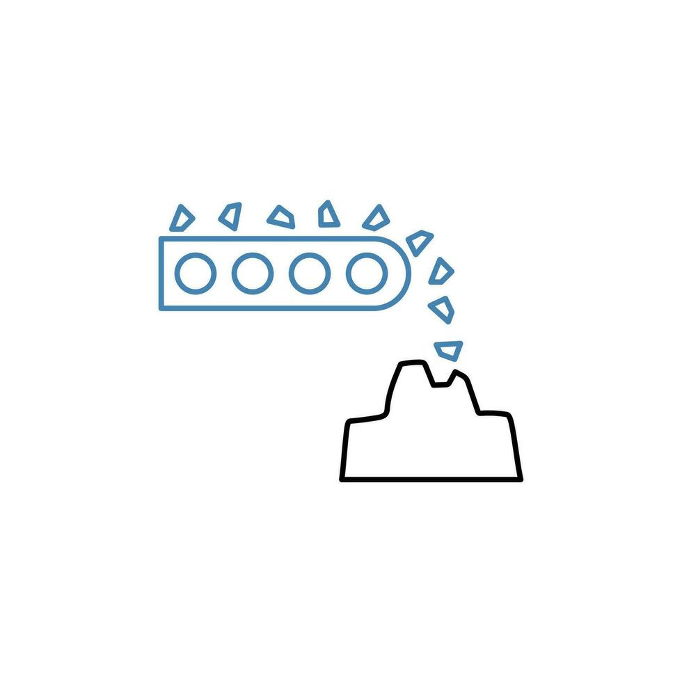 Industrial production concept line icon. Simple element illustration. Industrial production concept outline symbol design. vector