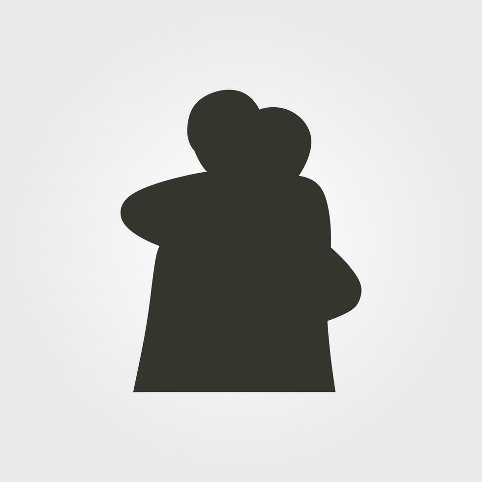 A hug icon - Simple Vector Illustration