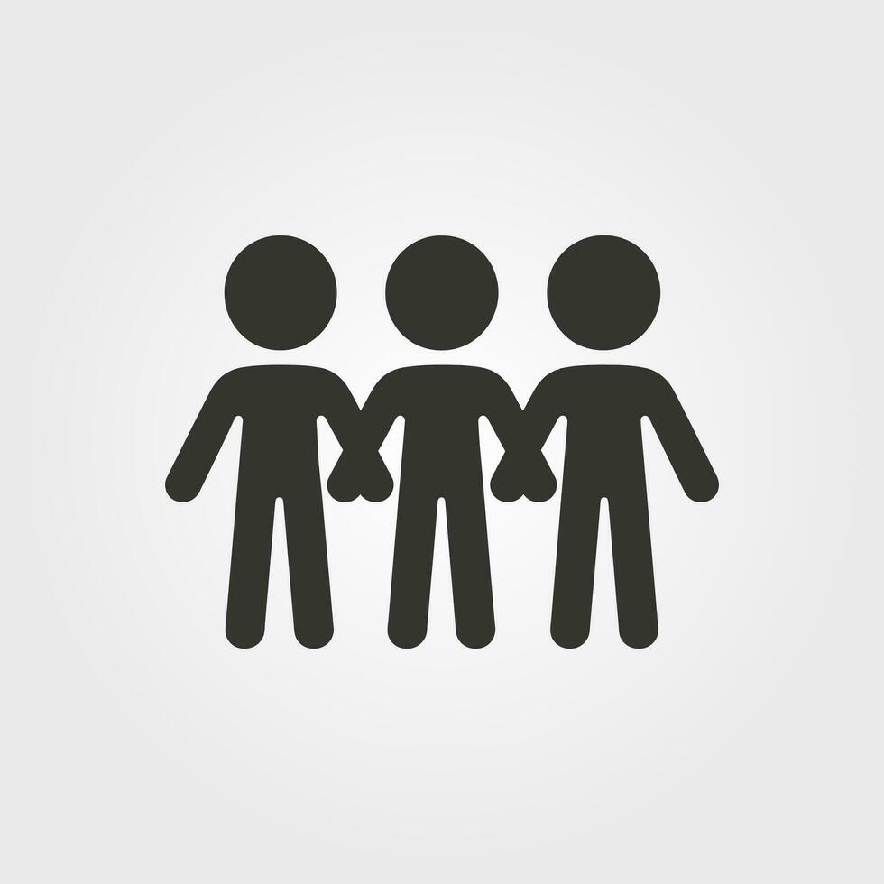 A group of friends support icon - Simple Vector Illustration