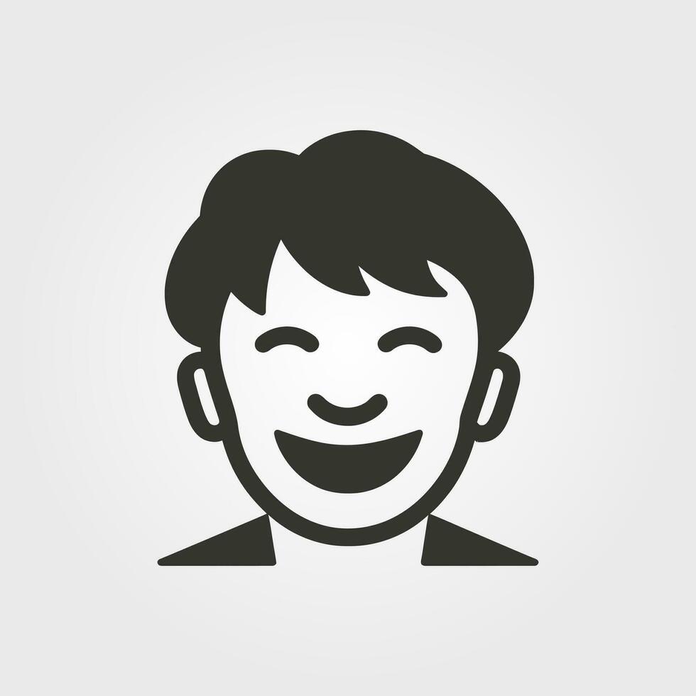 A person laughing icon - Simple Vector Illustration