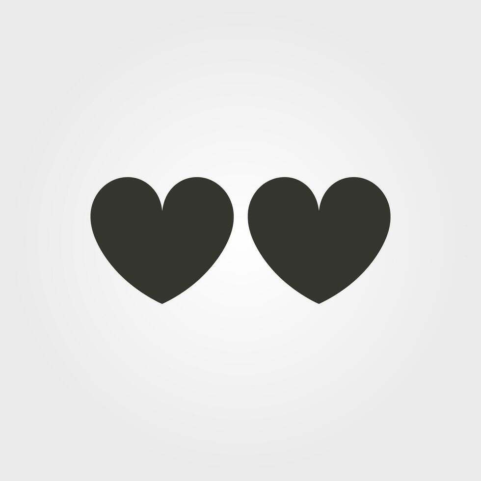 Two hearts icon - Simple Vector Illustration
