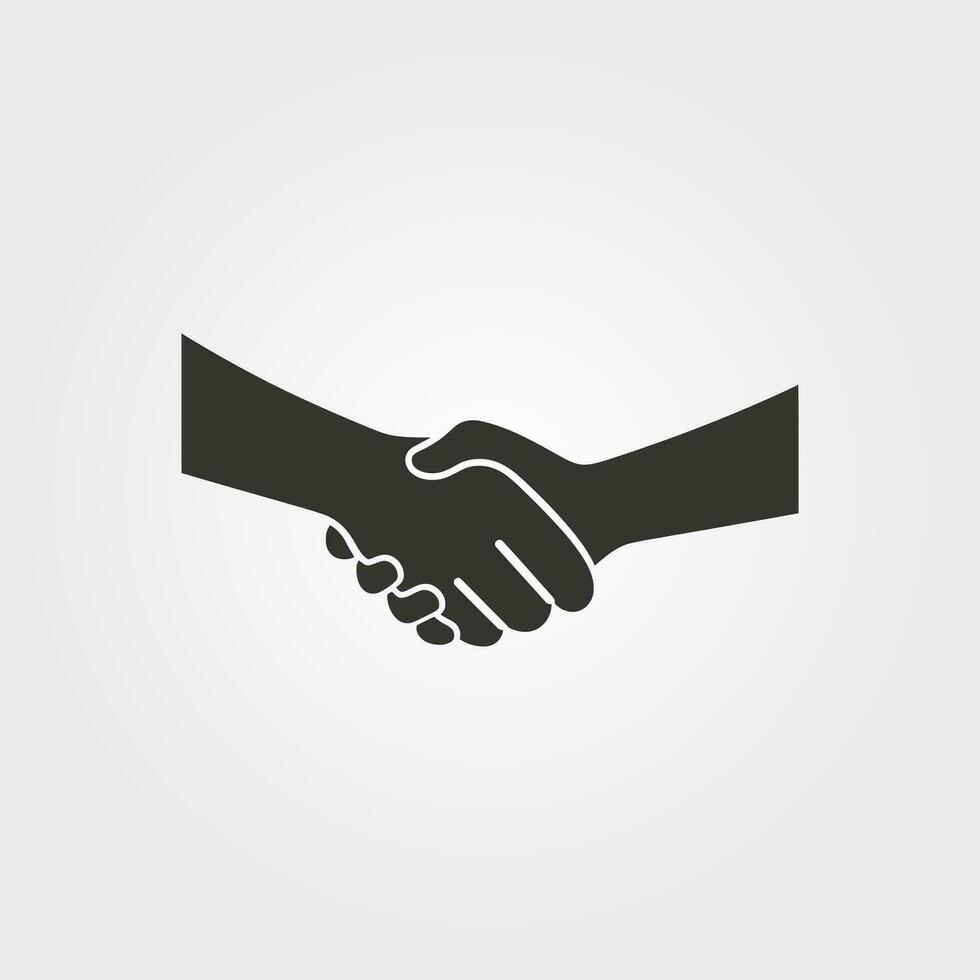 A hand holding another hand icon - Simple Vector Illustration