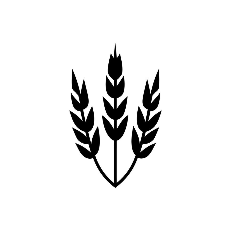 Wheat field icon isolated on white background vector
