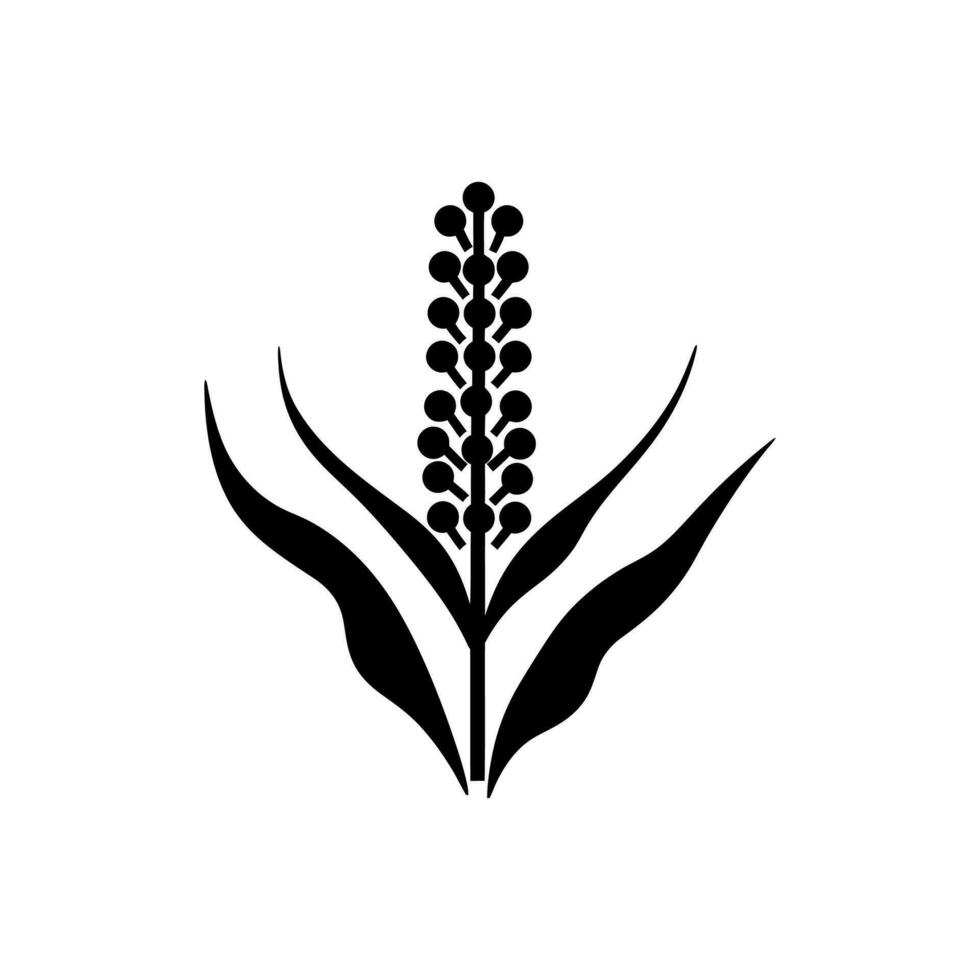 Wheat field icon isolated on white background vector
