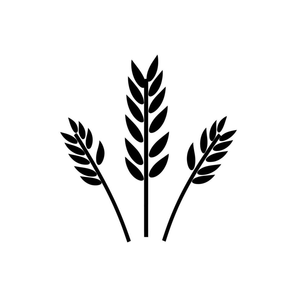 Wheat field icon isolated on white background vector