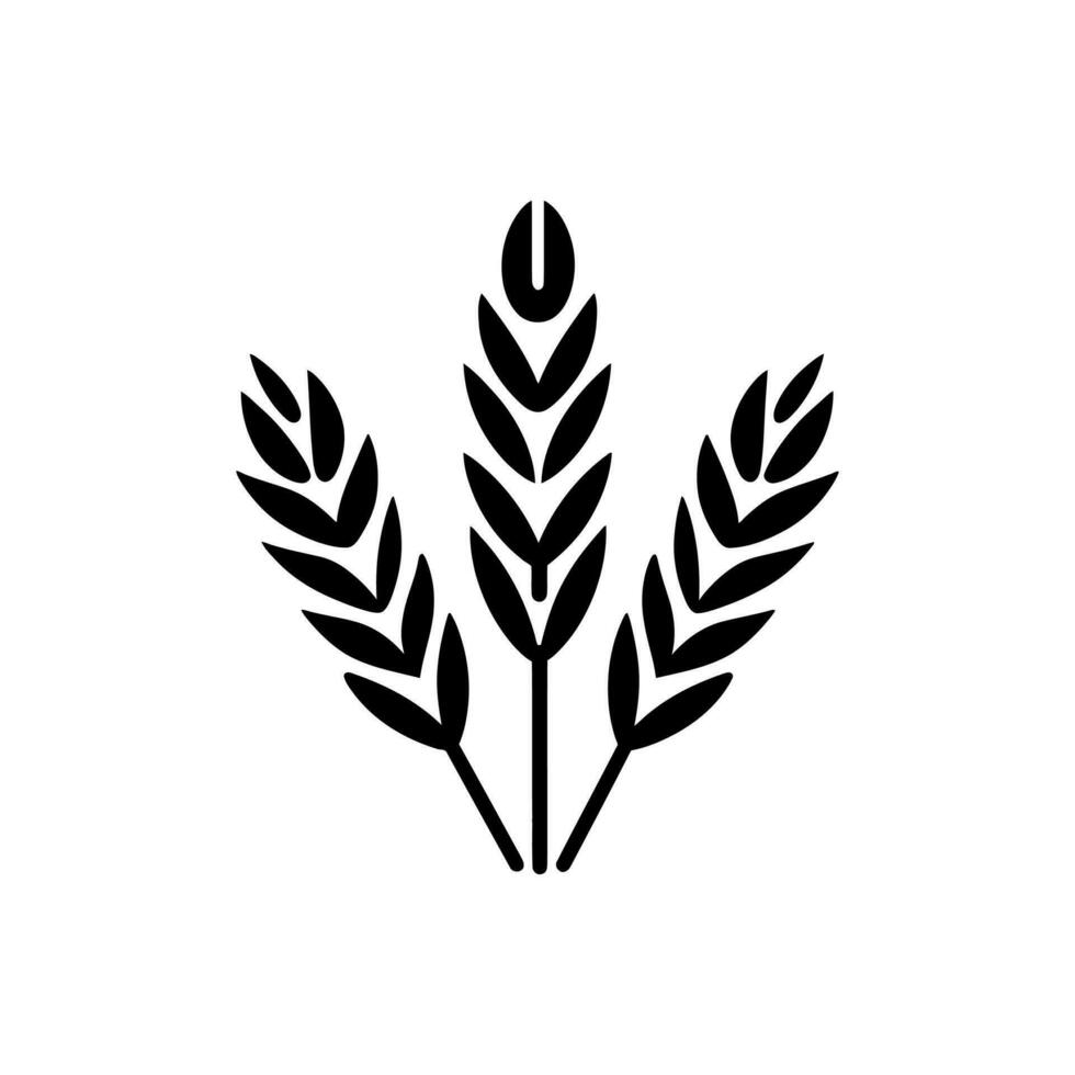 Wheat field icon isolated on white background vector