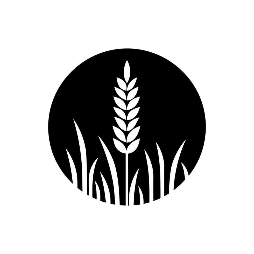 Wheat field icon isolated on white background vector