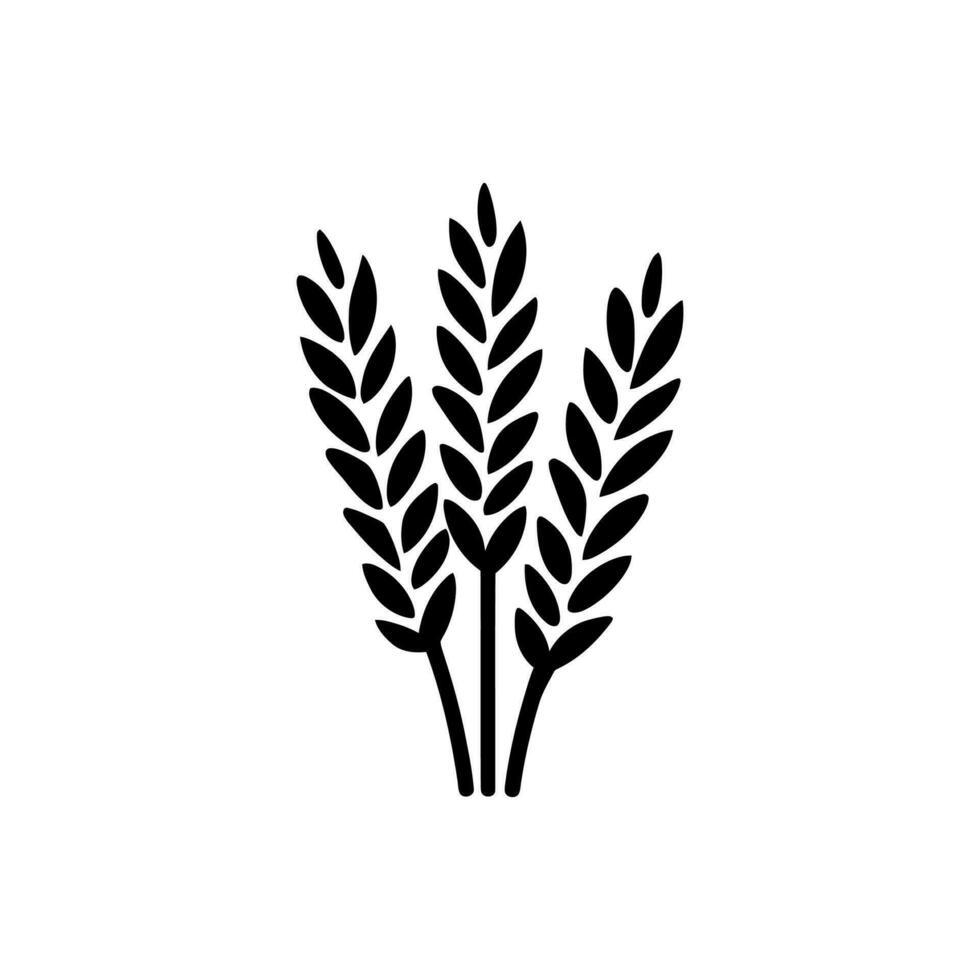 Wheat field icon isolated on white background vector