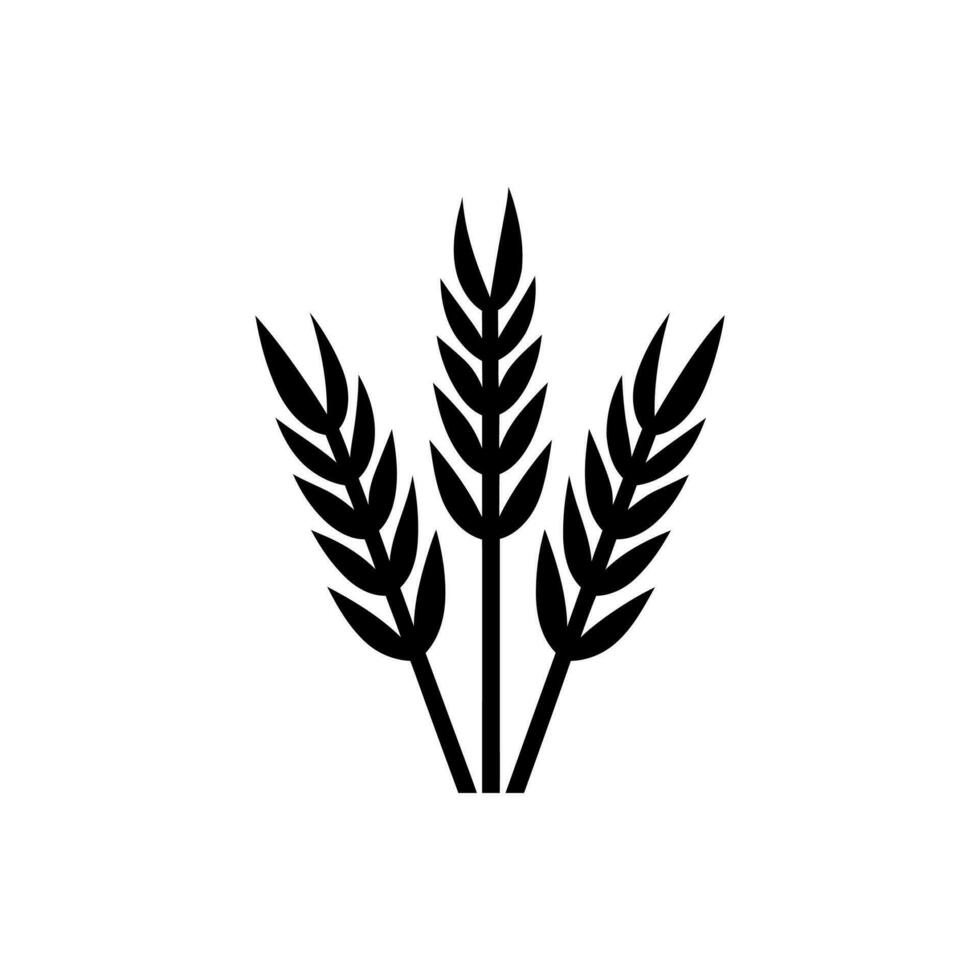 Wheat field icon isolated on white background vector