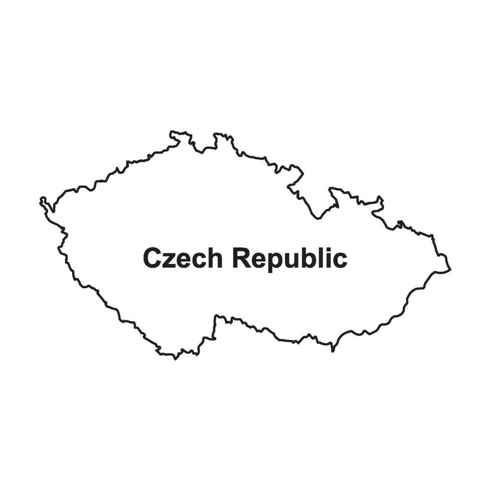 Czech Republic map icon vector
