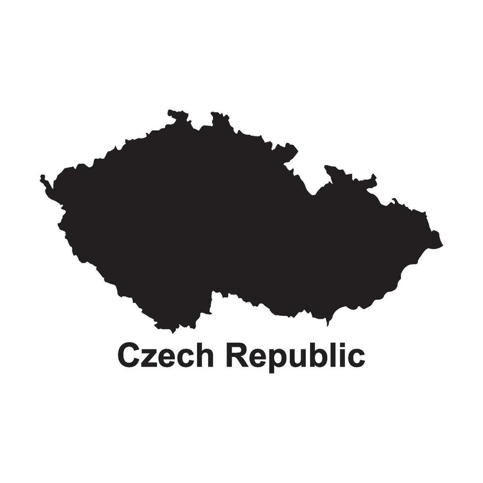 checo república mapa icono vector