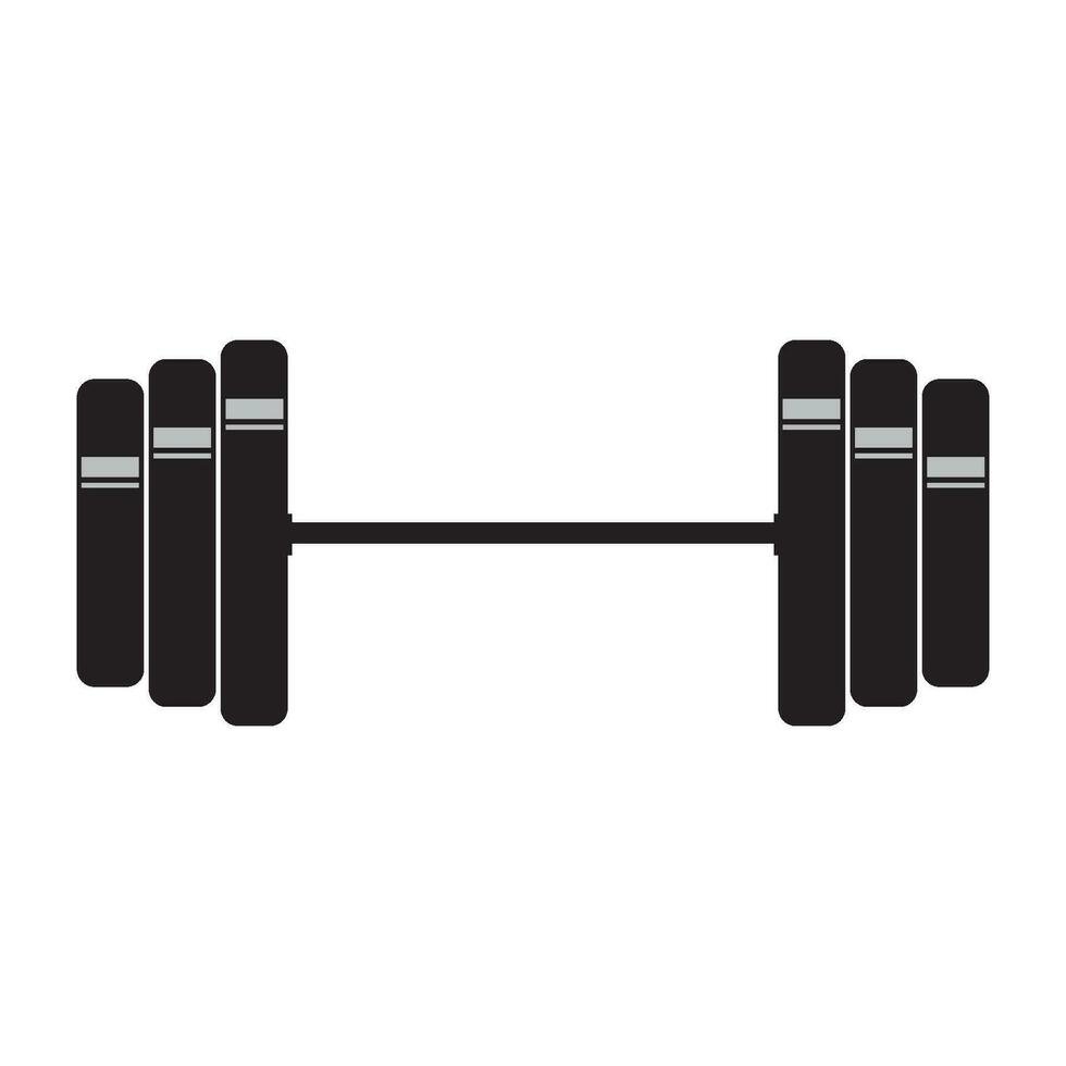 Barbell vector icon