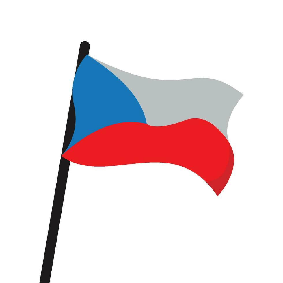 Czech Republic flag icon vector