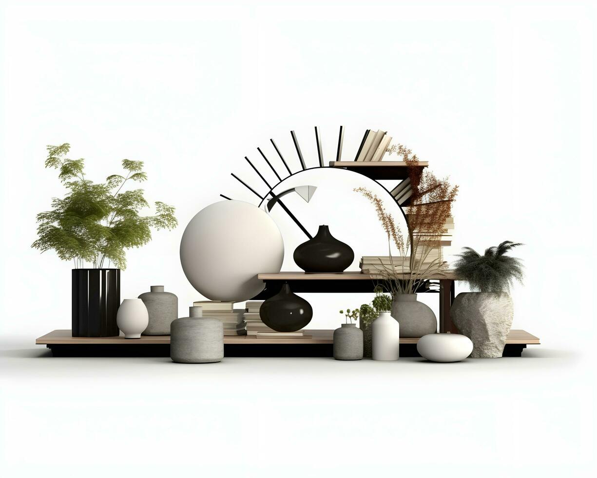 AI generated interior design concept home modern architecture furniture object idea generative Ai. photo