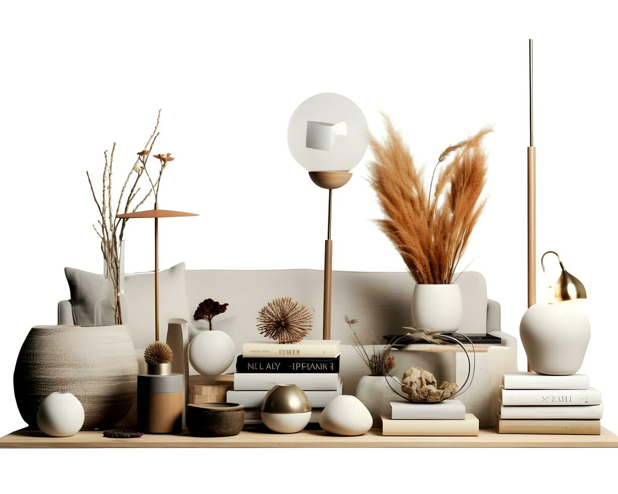 AI generated interior design concept home modern architecture furniture object idea generative Ai. photo