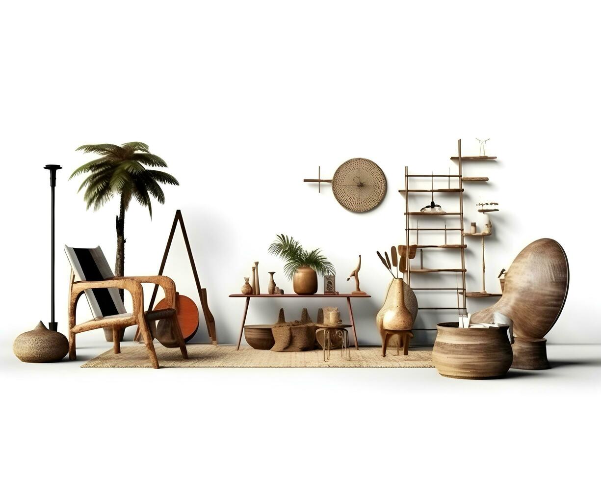 AI generated interior design concept home modern architecture furniture object idea generative Ai. photo