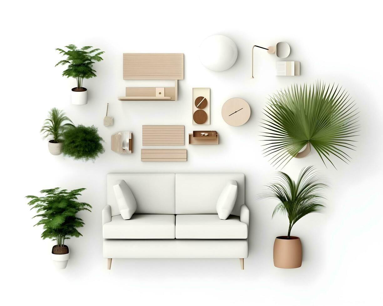 AI generated interior design concept home modern architecture furniture object idea generative Ai. photo