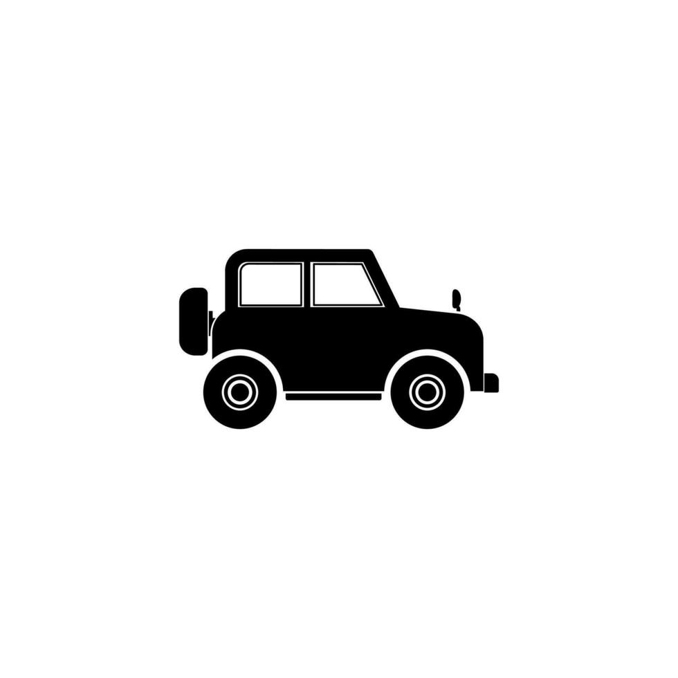 jeep car icon isolated white background, outdoor vehicle for symbol ,logo and web vector