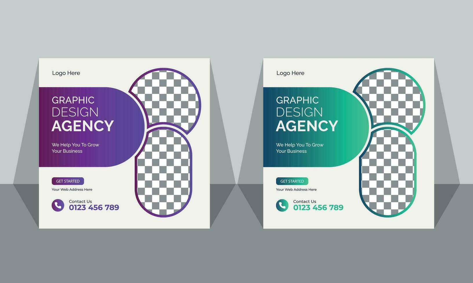 social media post template design, vector