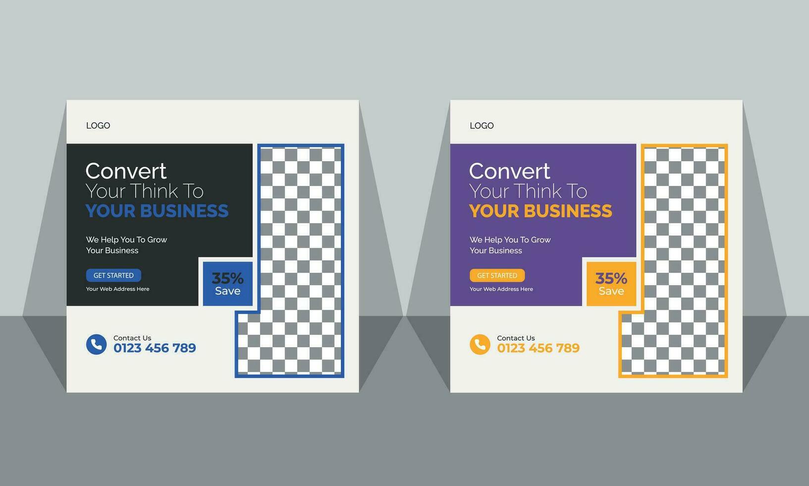 social media post template design, vector