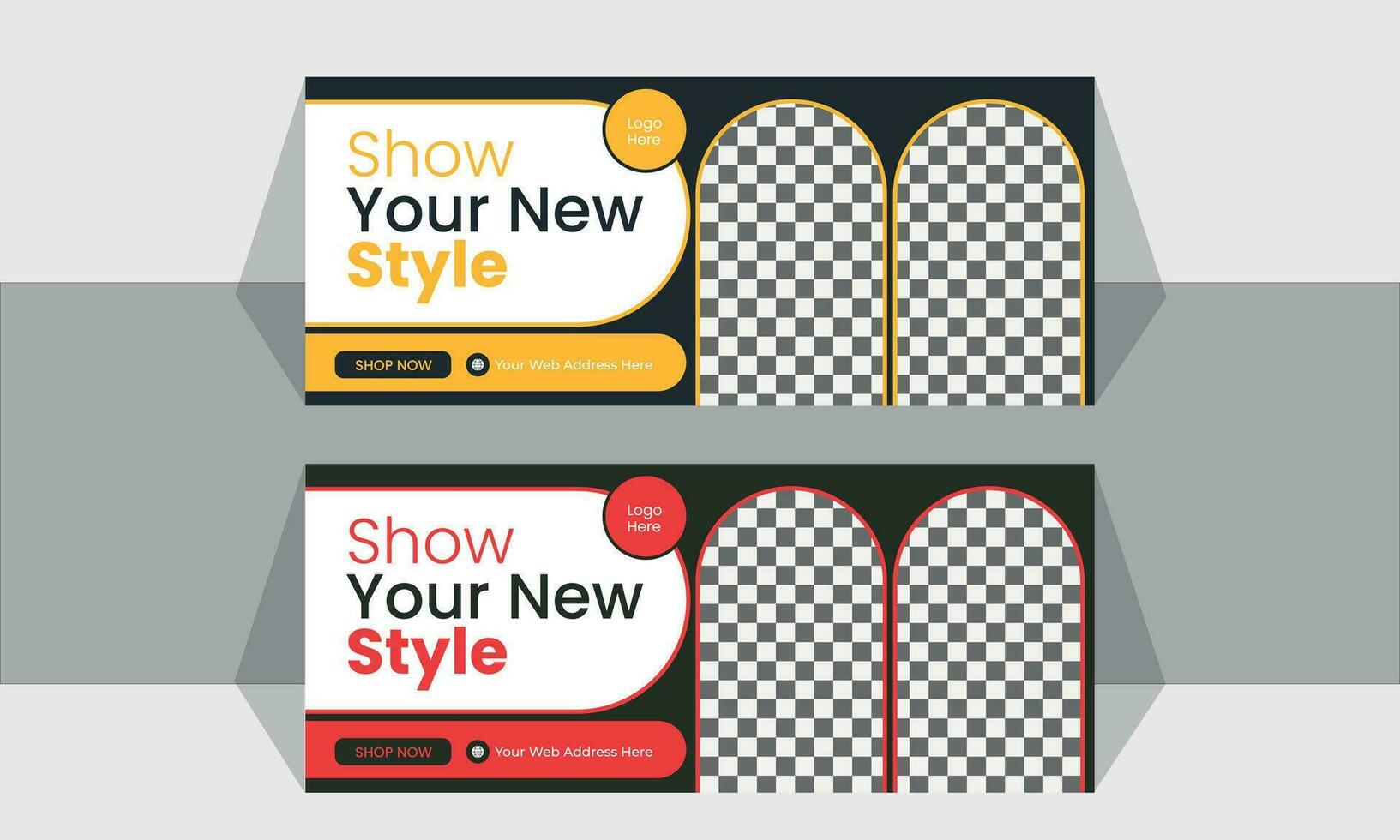 fashion new collection web banner design template vector