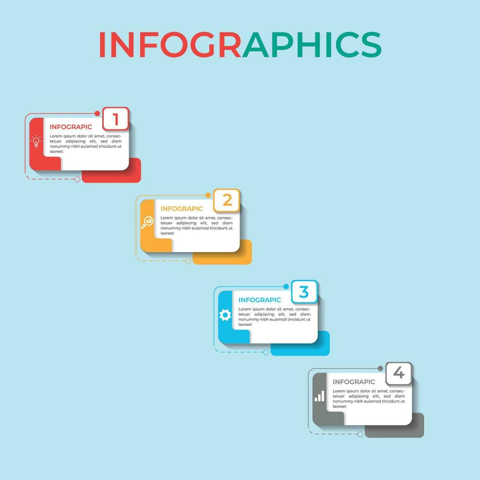 Business Infograpic template design with 4 options vector