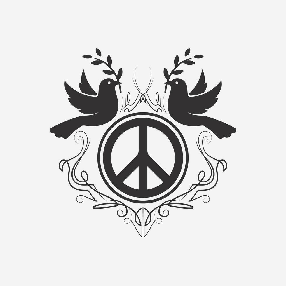 peace logo and design vector illustration concept design