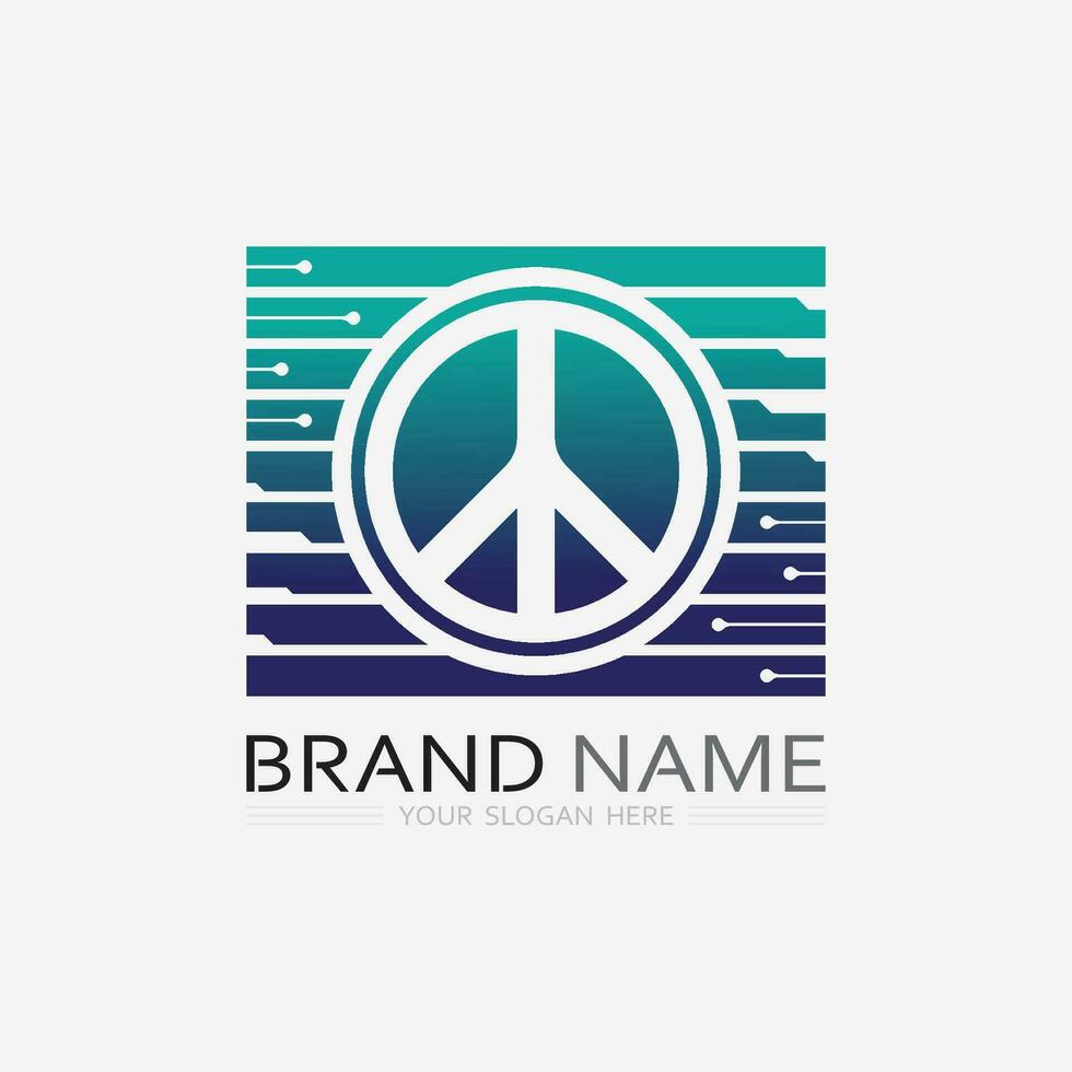 peace logo and design vector illustration concept design