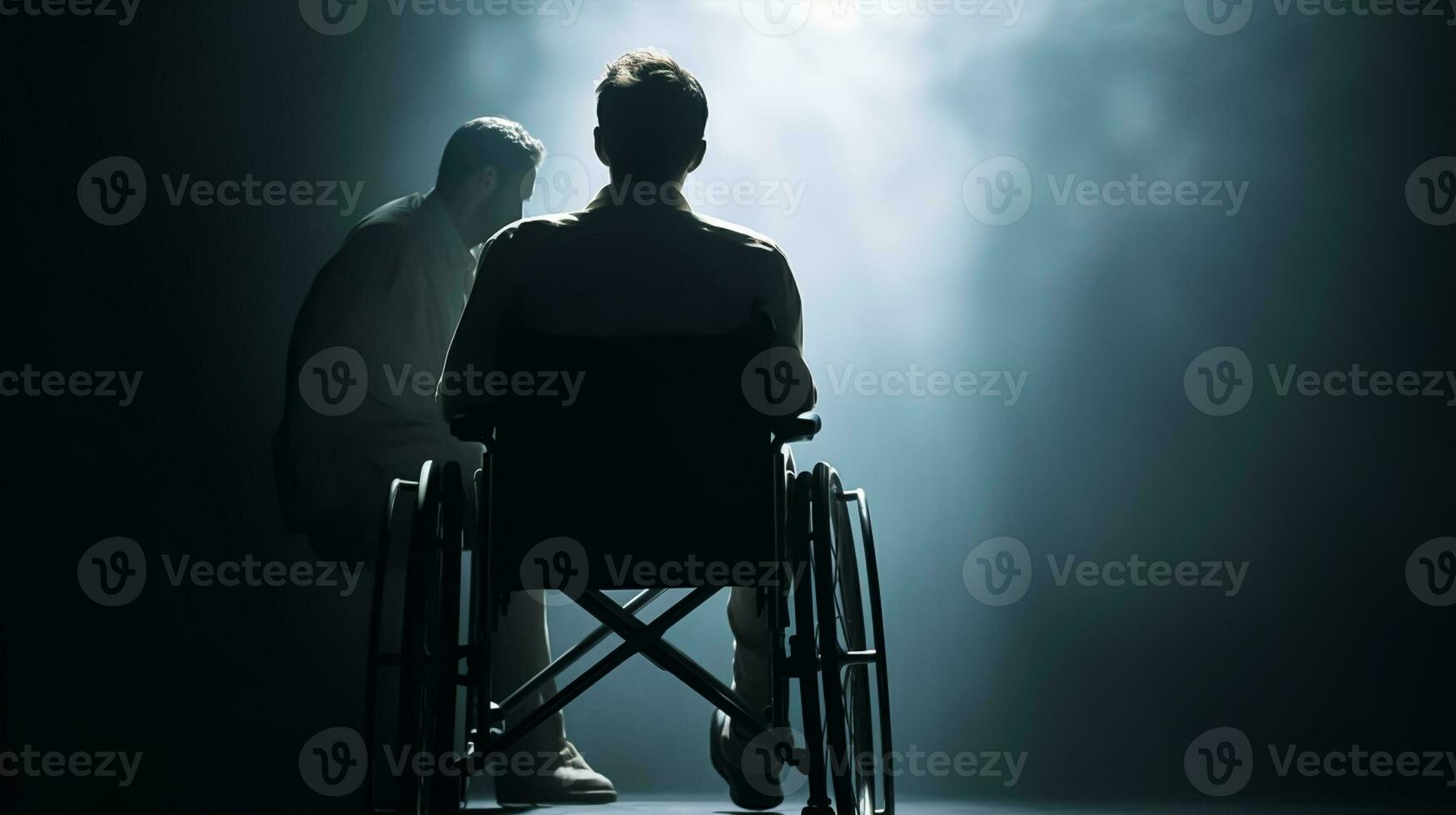 two man in a wheelchair photo