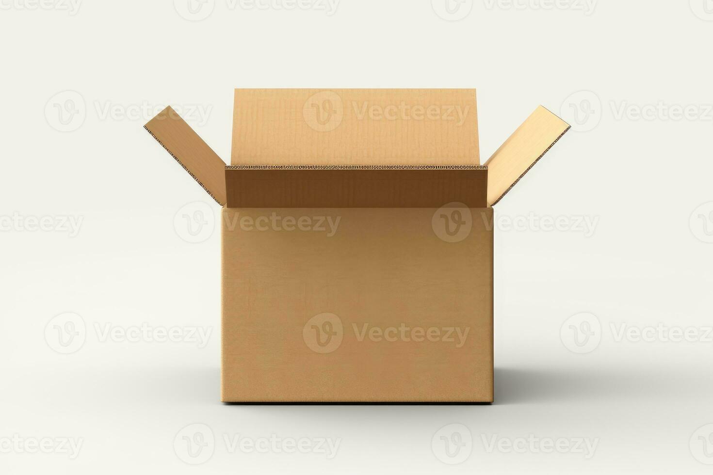 closeup of cardboard box mockup photo