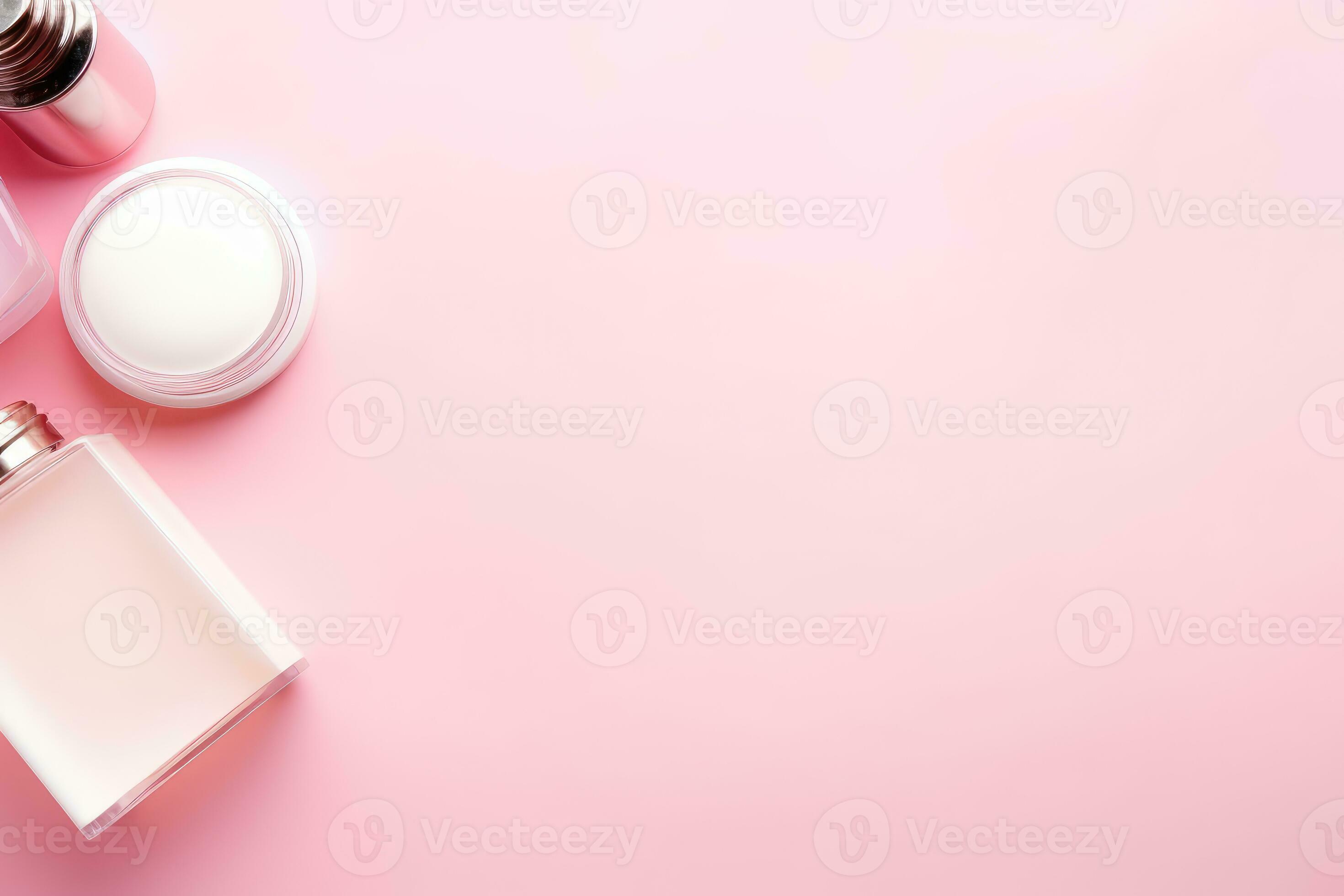 pink makeup background with copy space 34958808 Stock Photo at Vecteezy