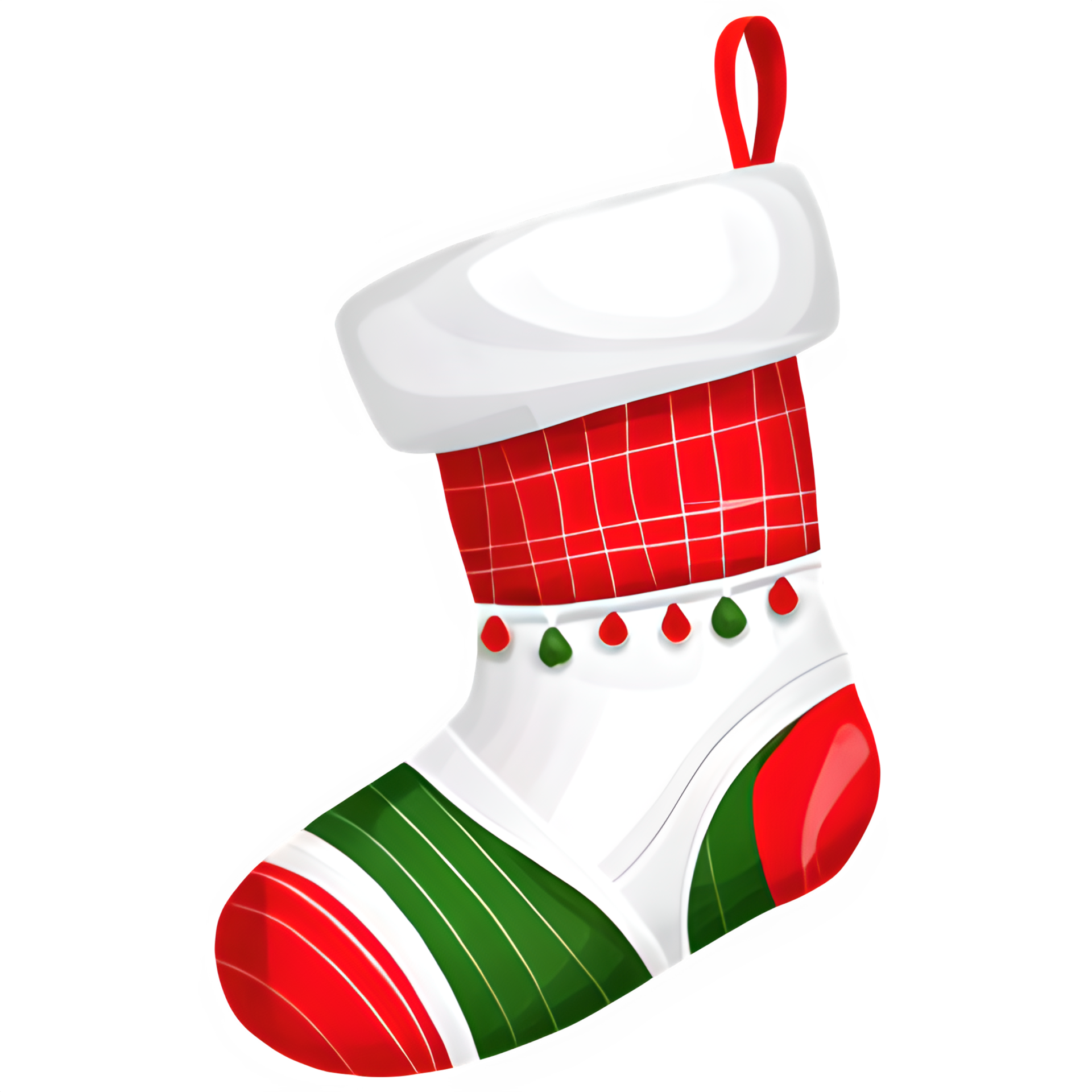AI generated Christmas stocking watercolor clipart 34959097 PNG