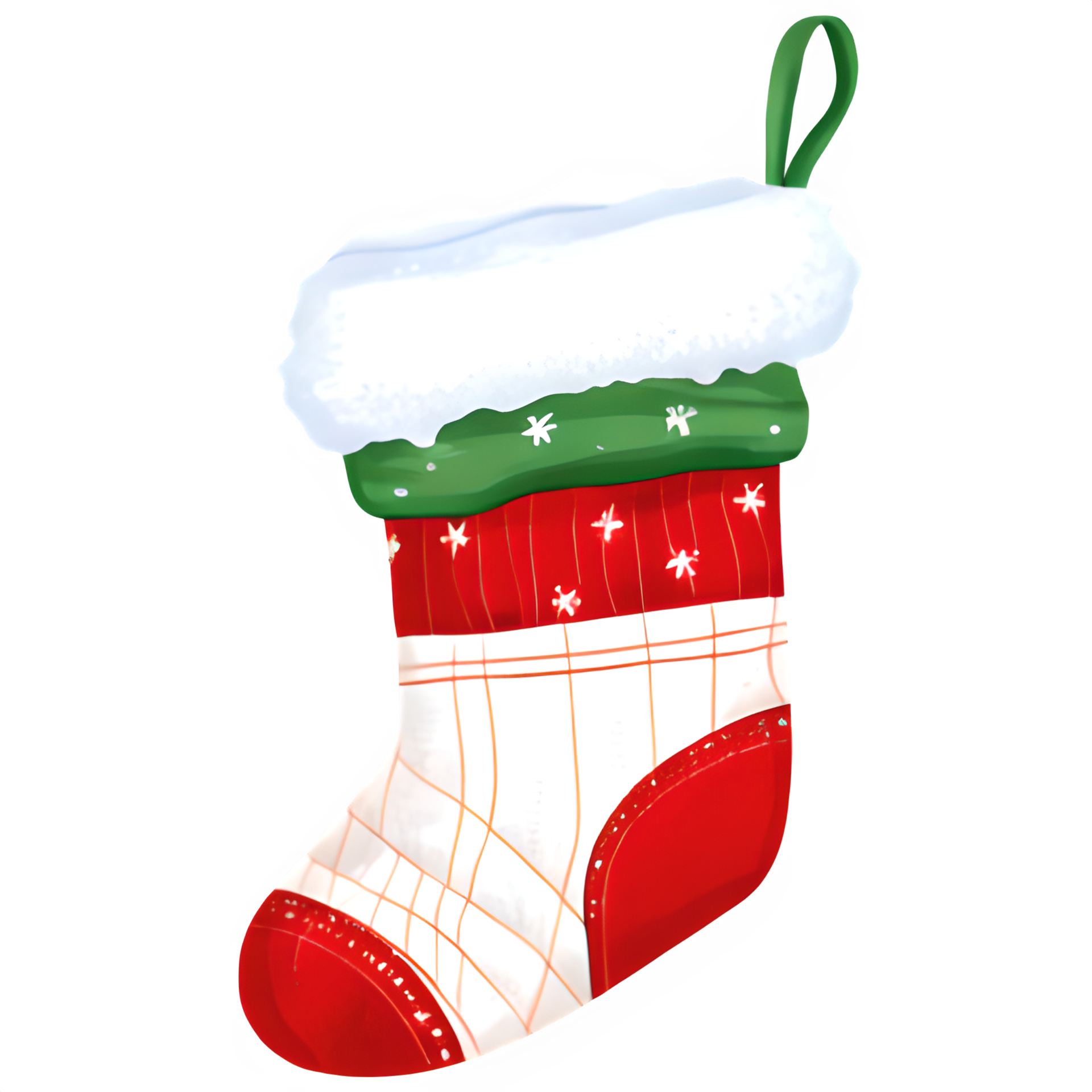 AI generated Christmas stocking watercolor clipart 34959101 PNG