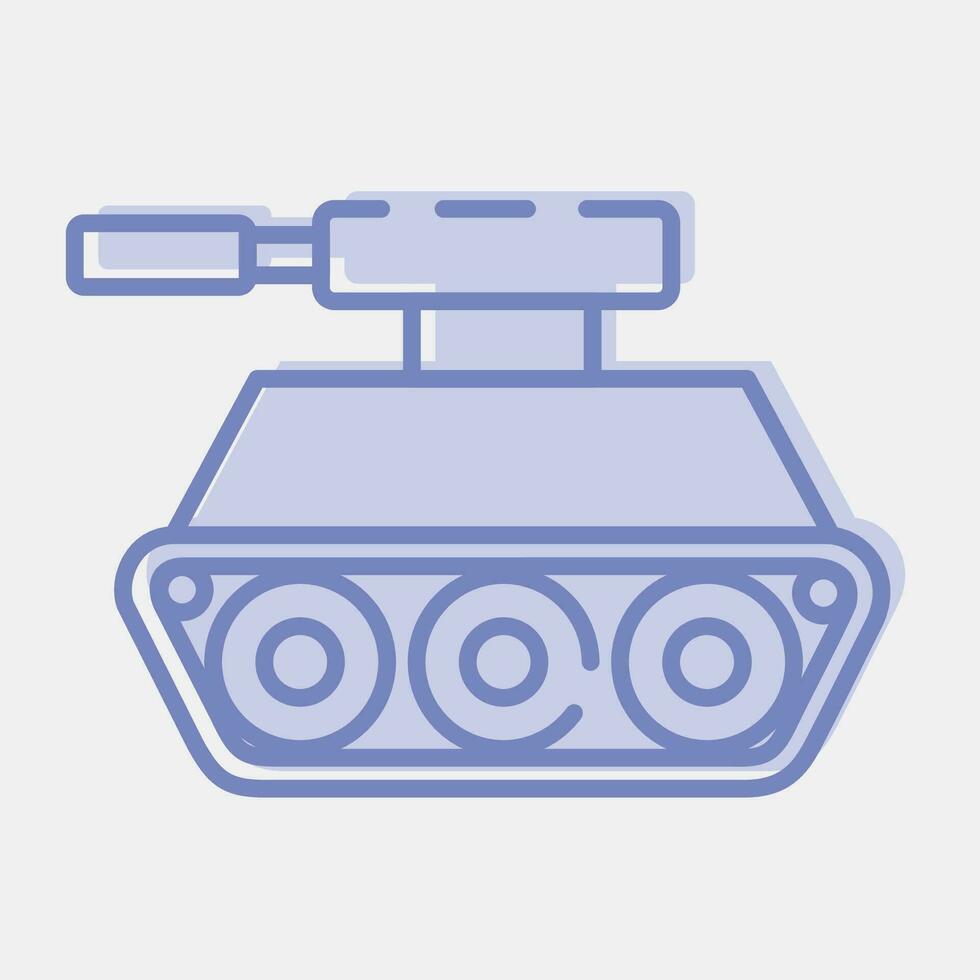 Icon tank. Military elements. Icons in two tone style. Good for prints, posters, logo, infographics, etc. vector