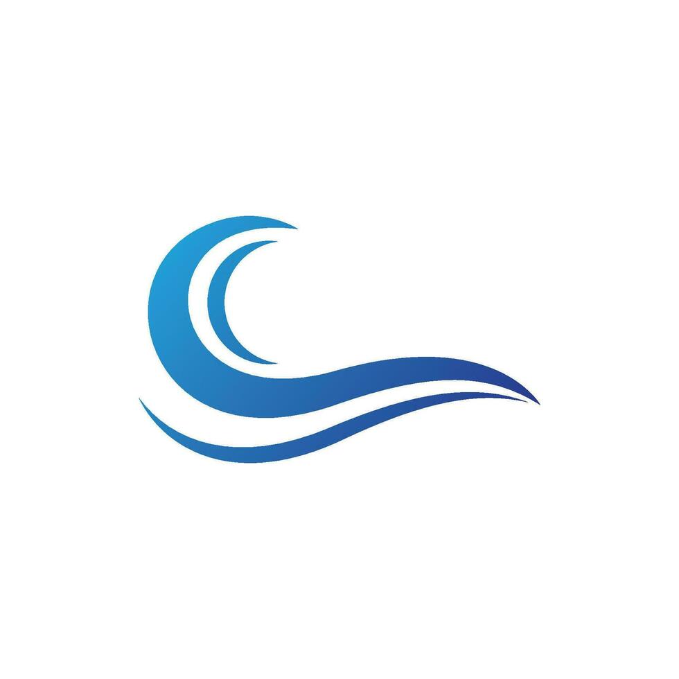 Water wave icon vector