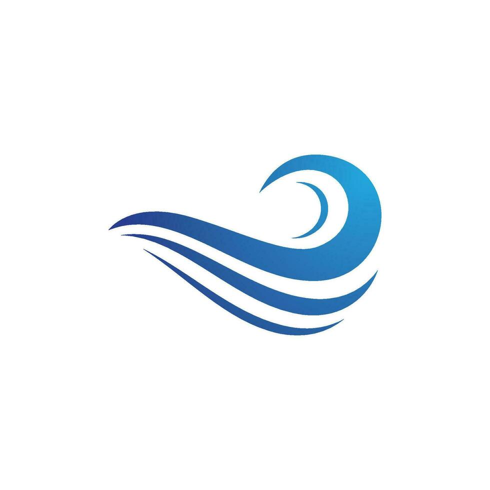 Water wave icon vector